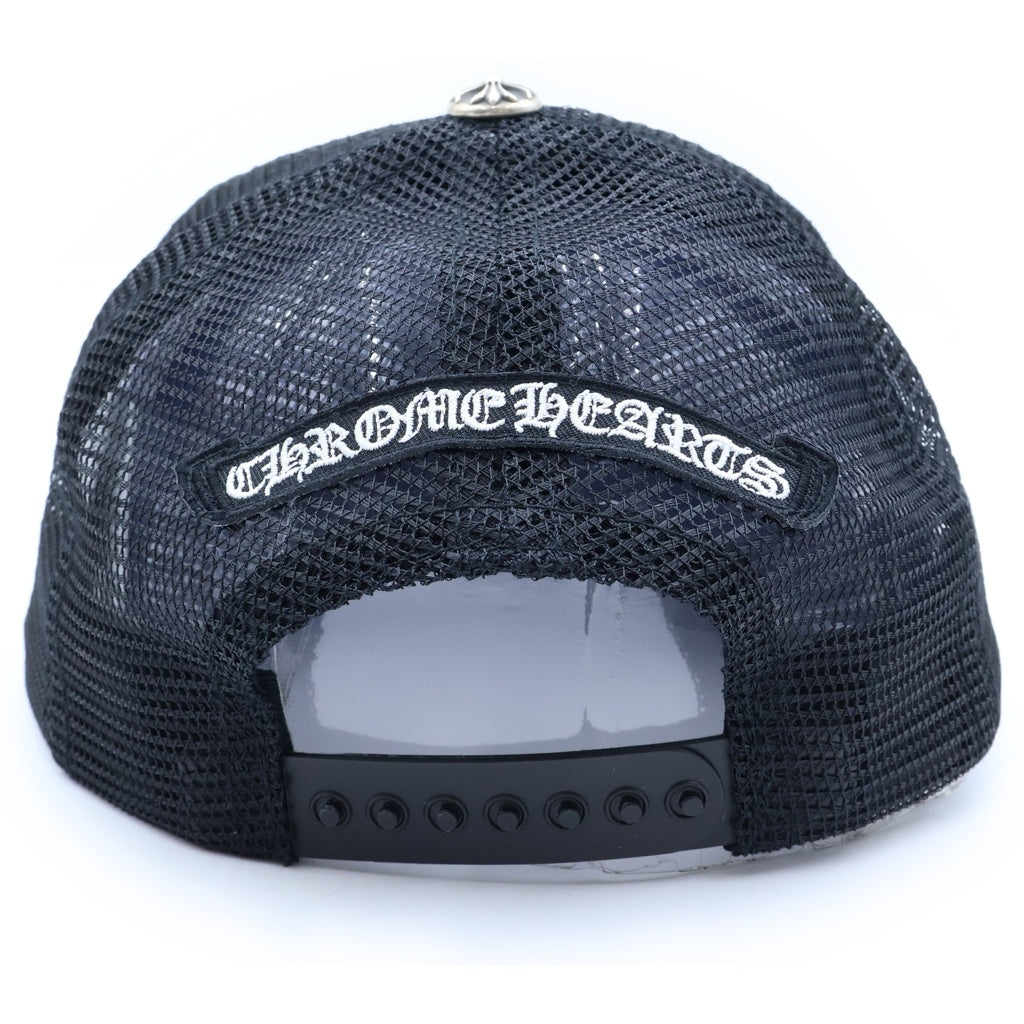 CHROME HEARTS(クロムハーツ) TRUCKER CAP トラッカーキャップ 3セメタリーレザーパッチメッシュキャップ 帽子 ブラック/ピンク