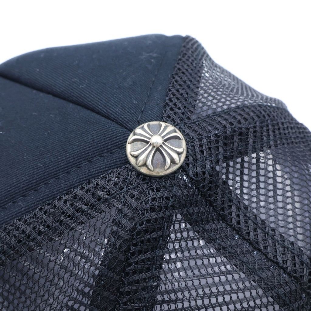 CHROME HEARTS(クロムハーツ) TRUCKER CAP トラッカーキャップ 3セメタリーレザーパッチメッシュキャップ 帽子 ブラック/ピンク