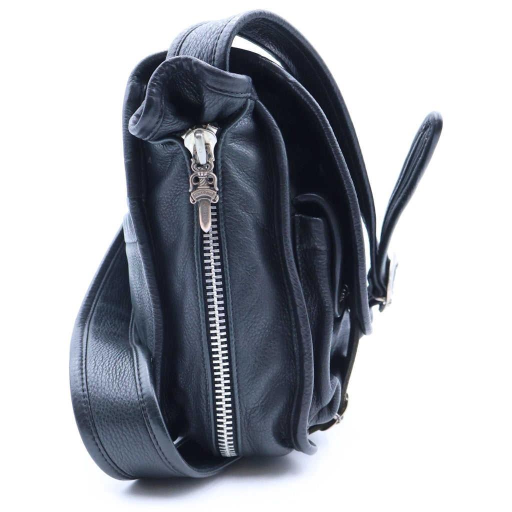 CHROME HEARTS(クロムハーツ) GUNSLINGER ガンスリンガーストラップレザーショルダーバッグ ブラック/シルバー