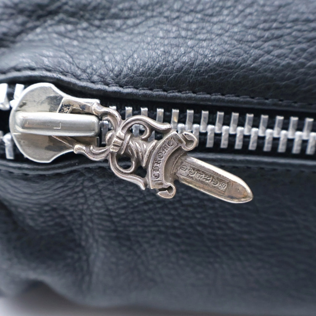 CHROME HEARTS(クロムハーツ) GUNSLINGER ガンスリンガーストラップレザーショルダーバッグ ブラック/シルバー