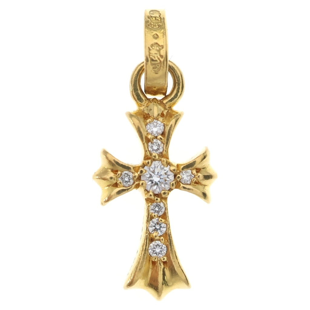 CHROME HEARTS(クロムハーツ) 22K CRS BBYFAT P/DIA ベイビーファットクロス PAVEダイヤ ペンダントトップ ゴールド BCA035