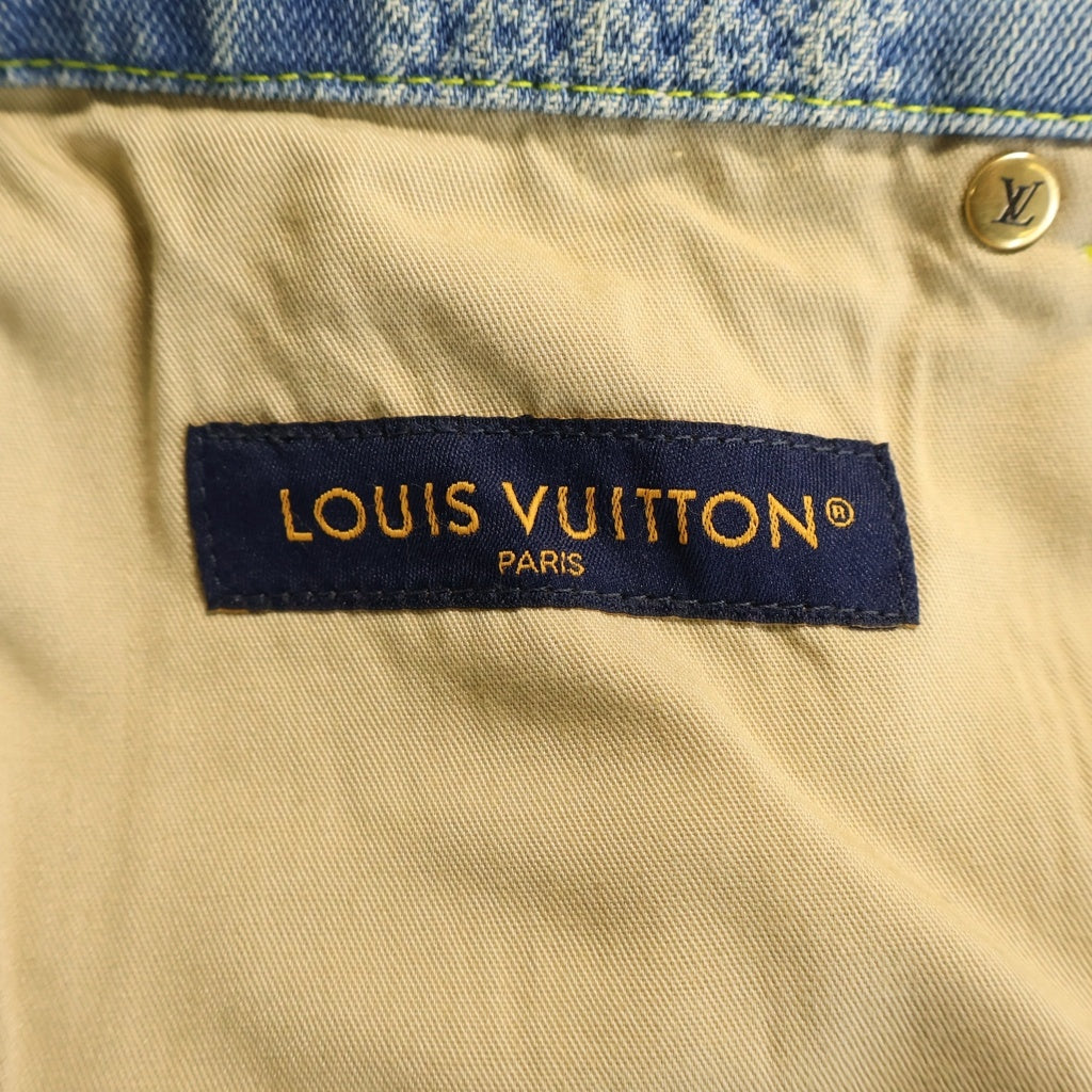 LOUIS VUITTON(ルイヴィトン) 25SS ダミエスケートワイドデニムパンツ RM251M GRT HSD48W インディゴブルー