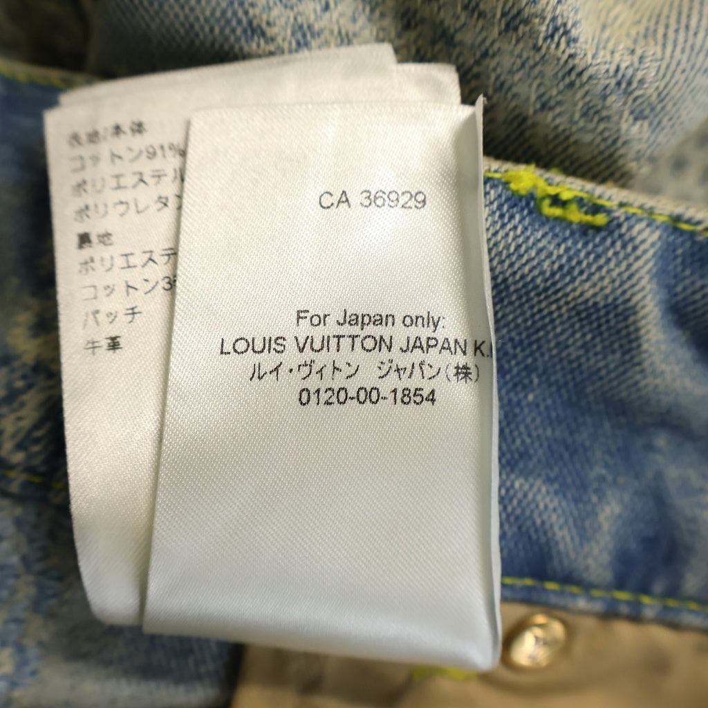 LOUIS VUITTON(ルイヴィトン) 25SS ダミエスケートワイドデニムパンツ RM251M GRT HSD48W インディゴブルー