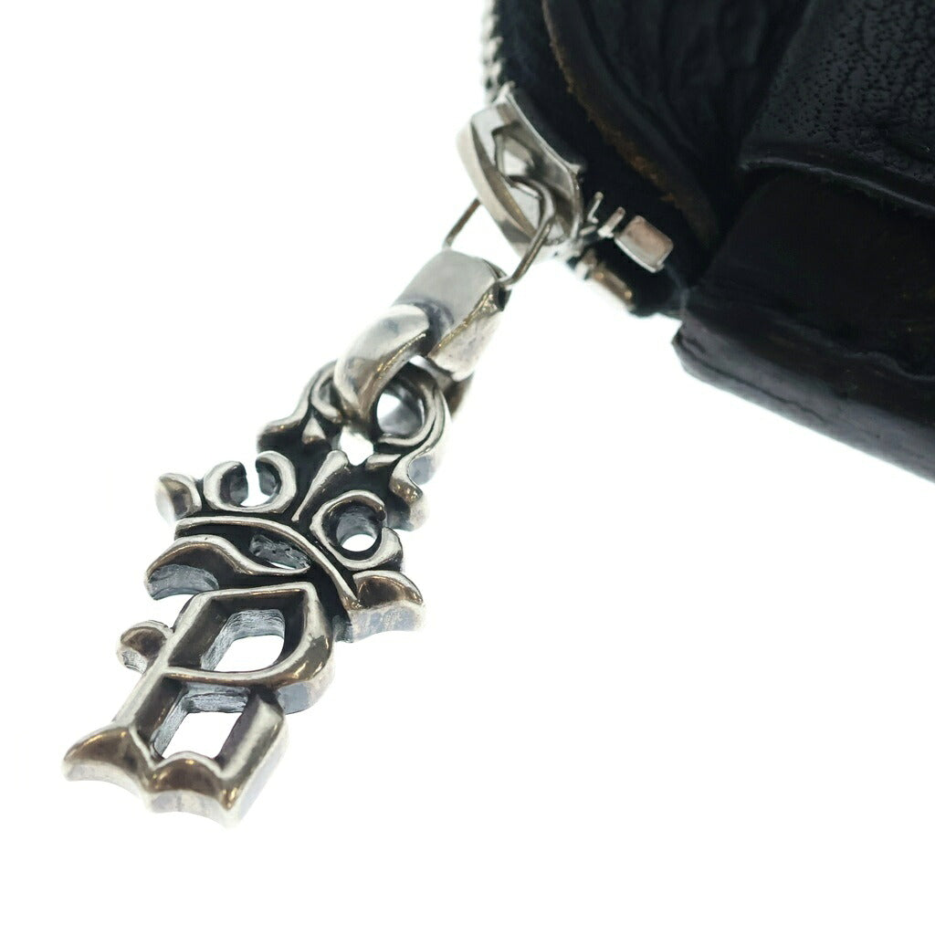 Bill Wall Leather/BWL(ビルウォールレザー) ×Vintage Works コンパクト シボレザー ジップウォレット ブラック
