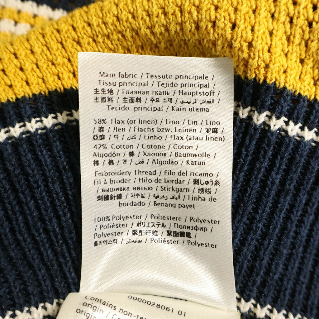 VALENTINO(ヴァレンティノ) 24SS VGパッチ リネンコットンニット半袖ポロシャツ 7V3KP03UB0M イエロー
