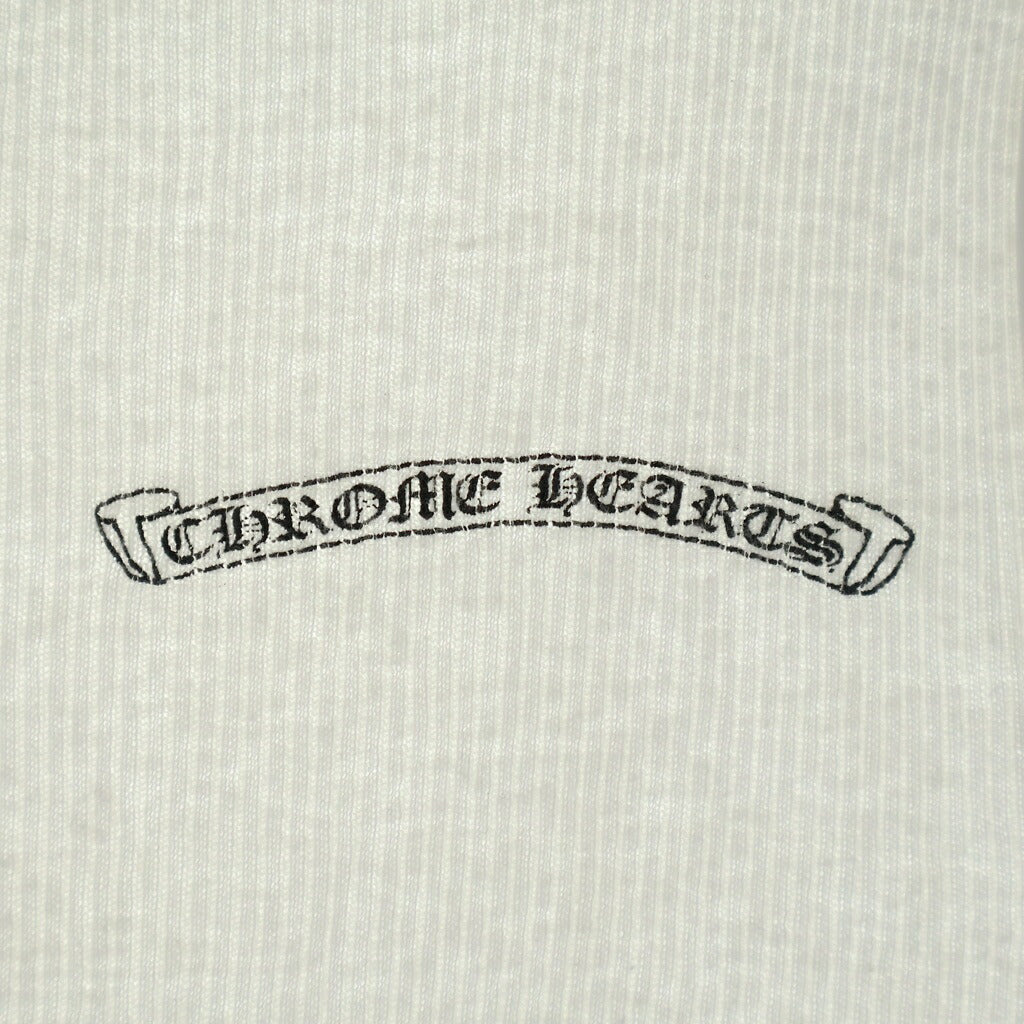 CHROME HEARTS(クロムハーツ) SCRL LOGO TANK スクロールUSAロゴ リブタンクトップ ノースリーブ ホワイト