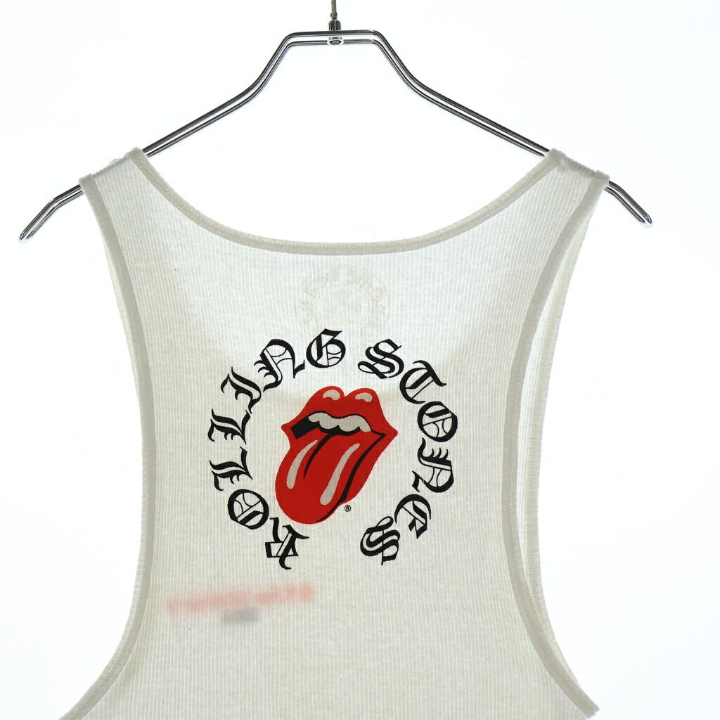 CHROME HEARTS(クロムハーツ) ×The Rolling Stones ラスベガス限定 ローリングストーンズ リップ&タン リブタンクトップ ノースリーブシャツ ホワイト
