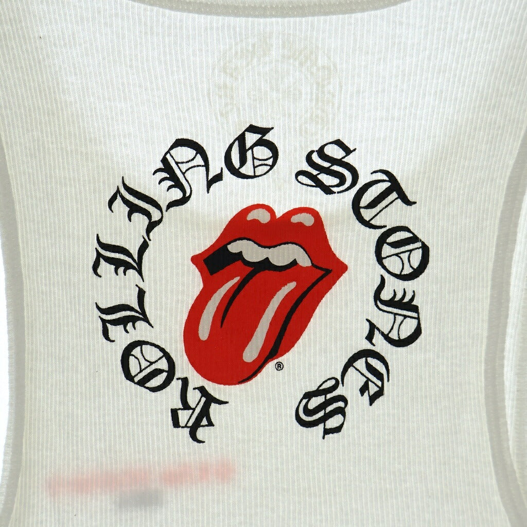 CHROME HEARTS(クロムハーツ) ×The Rolling Stones ラスベガス限定 ローリングストーンズ リップ&タン リブタンクトップ ノースリーブシャツ ホワイト