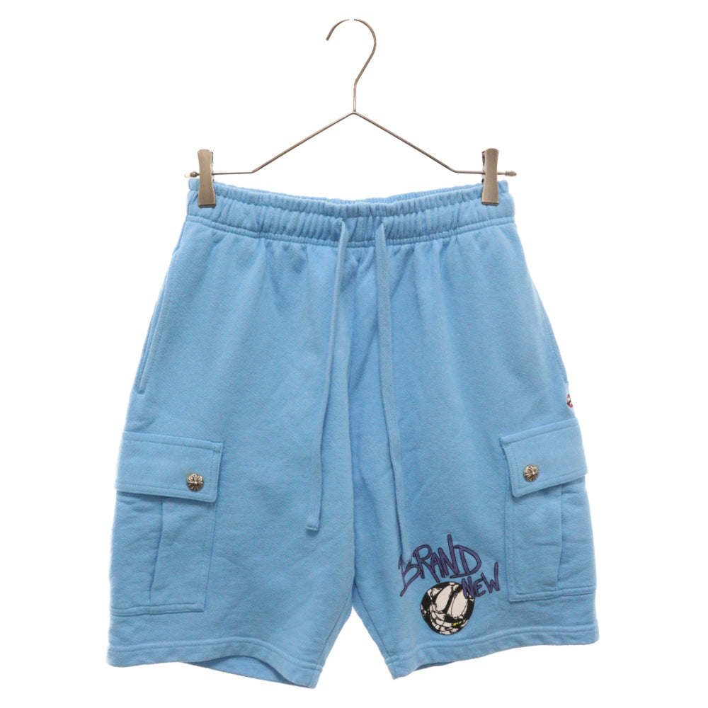 CHROME HEARTS(クロムハーツ) ×MATTY BOY SHORTS マッティボーイ ロゴプリント スウェットショーツ カーゴハーフパンツ ブルー S