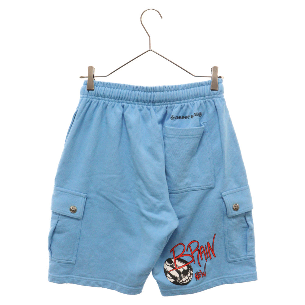 CHROME HEARTS(クロムハーツ) ×MATTY BOY SHORTS マッティボーイ ロゴプリント スウェットショーツ カーゴハーフパンツ ブルー S