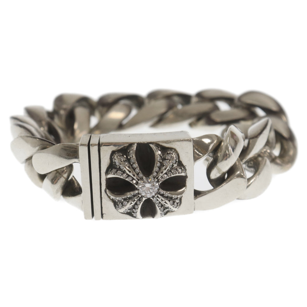 CHROME HEARTS(クロムハーツ) CH X BOX ID P DIA CHクロスボックスID PAVE ダイヤシルバーブレスレット
