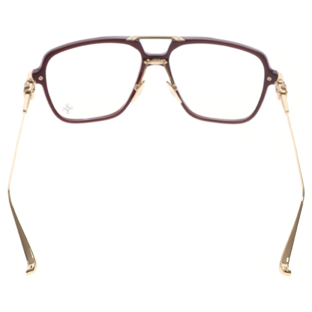 CHROME HEARTS(クロムハーツ) INIT ダブルブリッジサングラス 眼鏡 メガネ アイウエア レッド/ゴールド