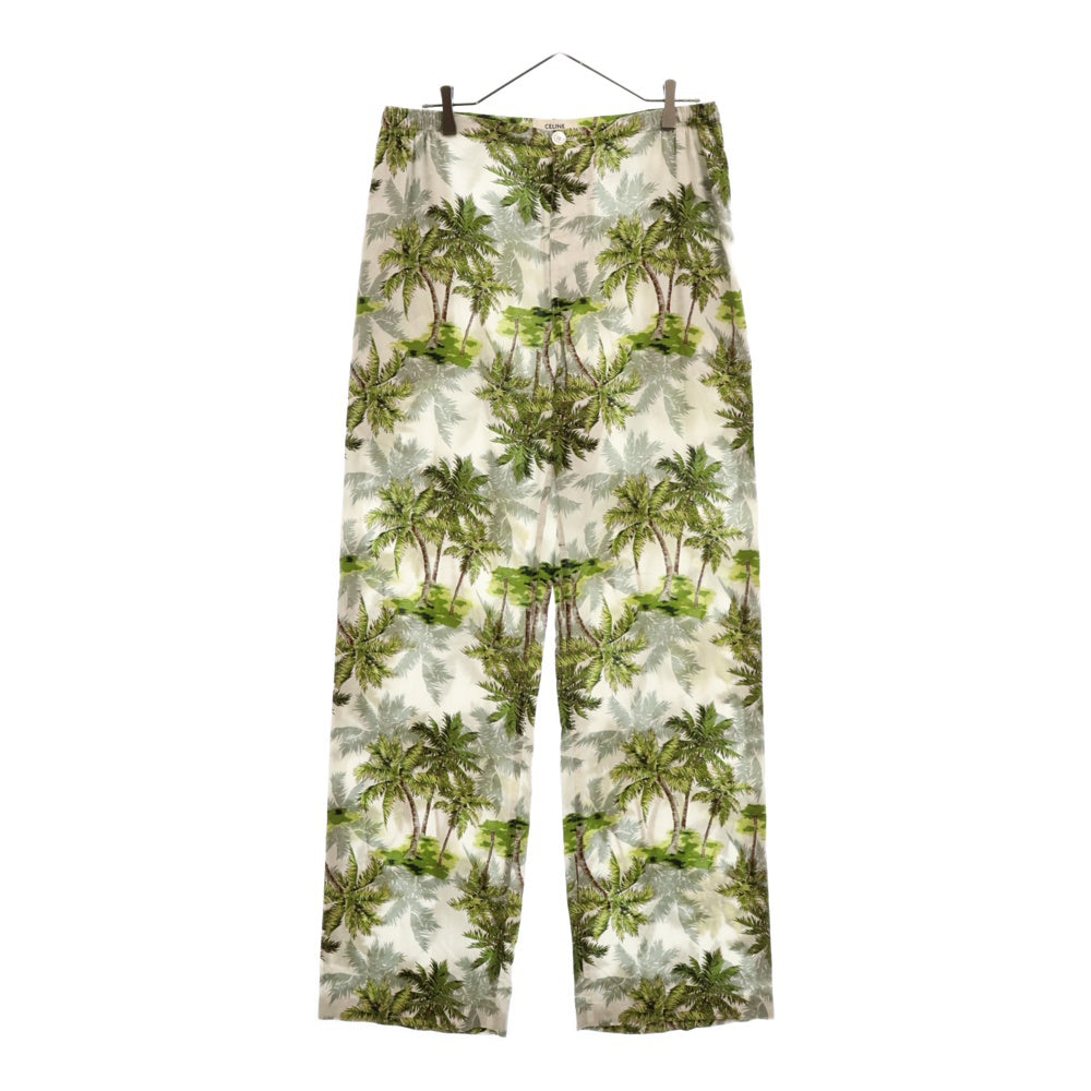 CELINE(セリーヌ) PAJAMA PANTS REEF 2P865341X97BG パジャマパンツ 総柄リーフ柄 レーヨンパンツ マルチカラー