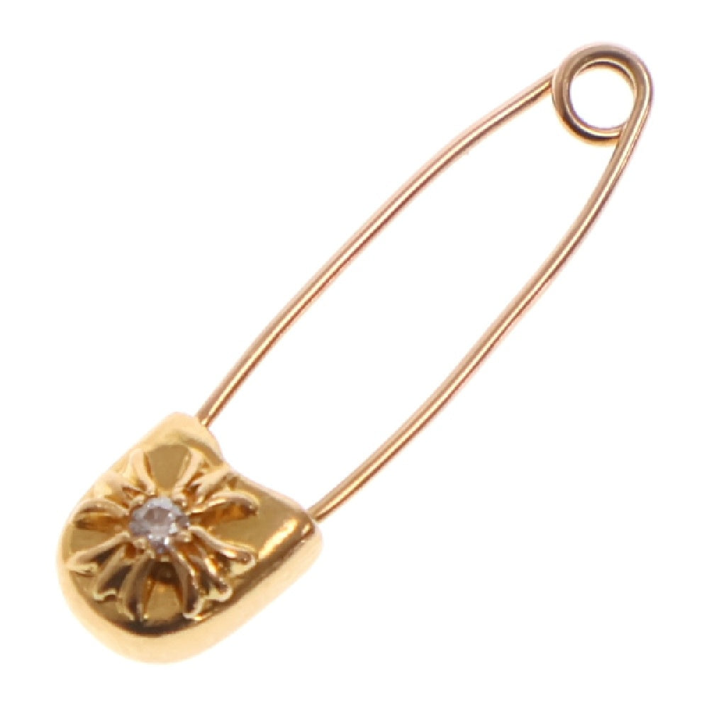 CHROME HEARTS(クロムハーツ) 22K SAFETY PIN S 1DIA 22Kスモールセーフティピン 1ダイヤ ゴールドネックレストップ ゴールド