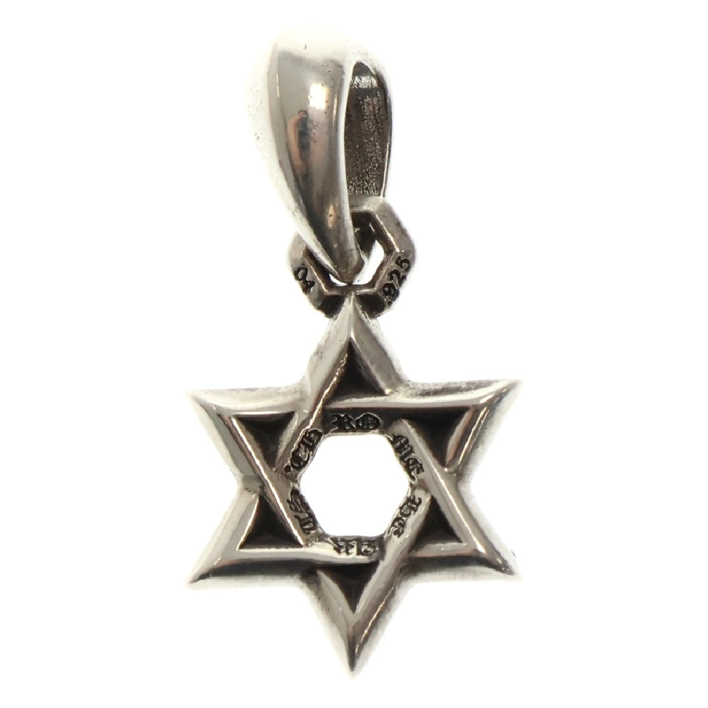 CHROME HEARTS(クロムハーツ) STAR OF DAVID CHARM P D スターオブダビデチャーム PAVEダイヤ シルバーネックレストップ