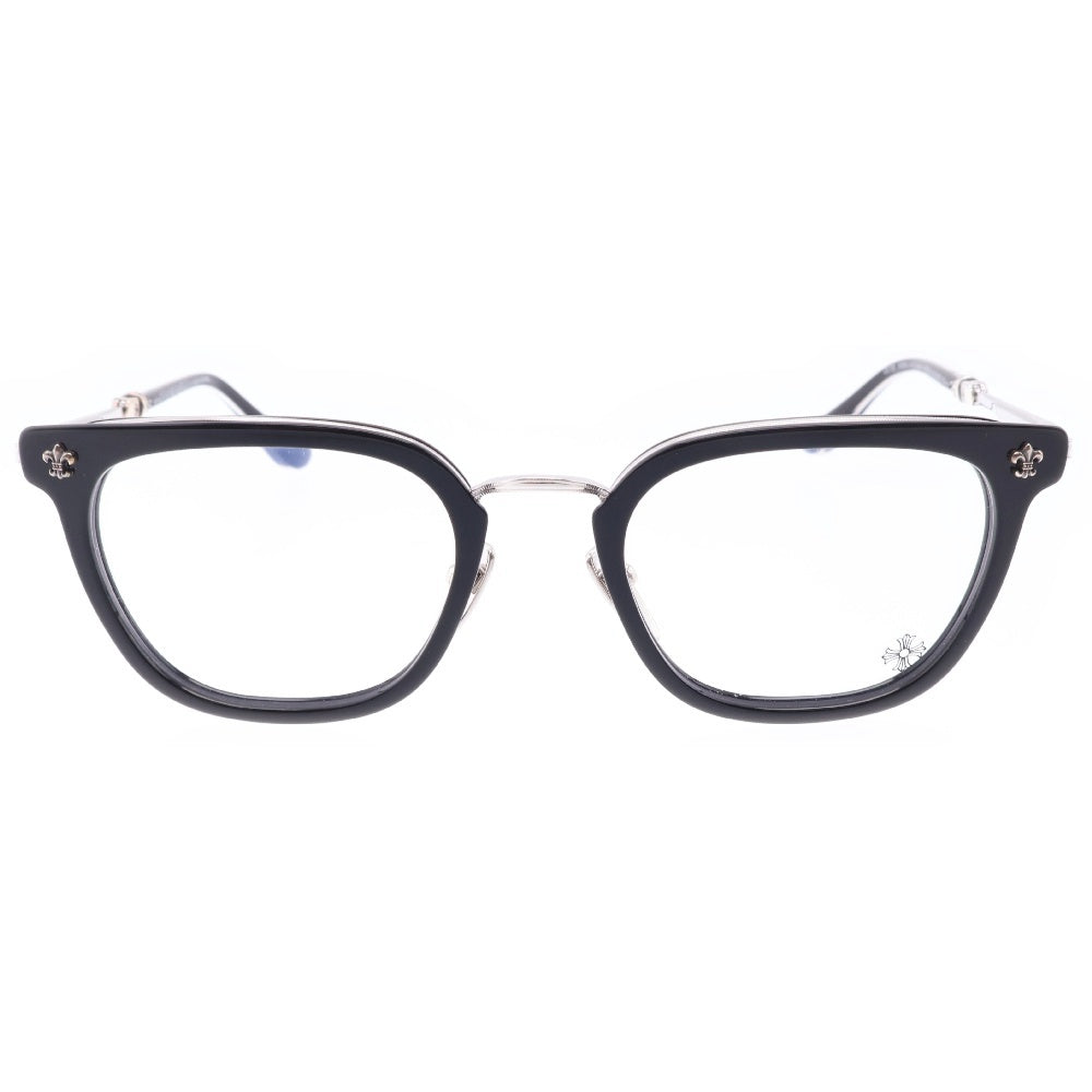 CHROME HEARTS(クロムハーツ) STRAPADICTOM サイドフレアニーボストンフレームサングラス シルバー/ブラック