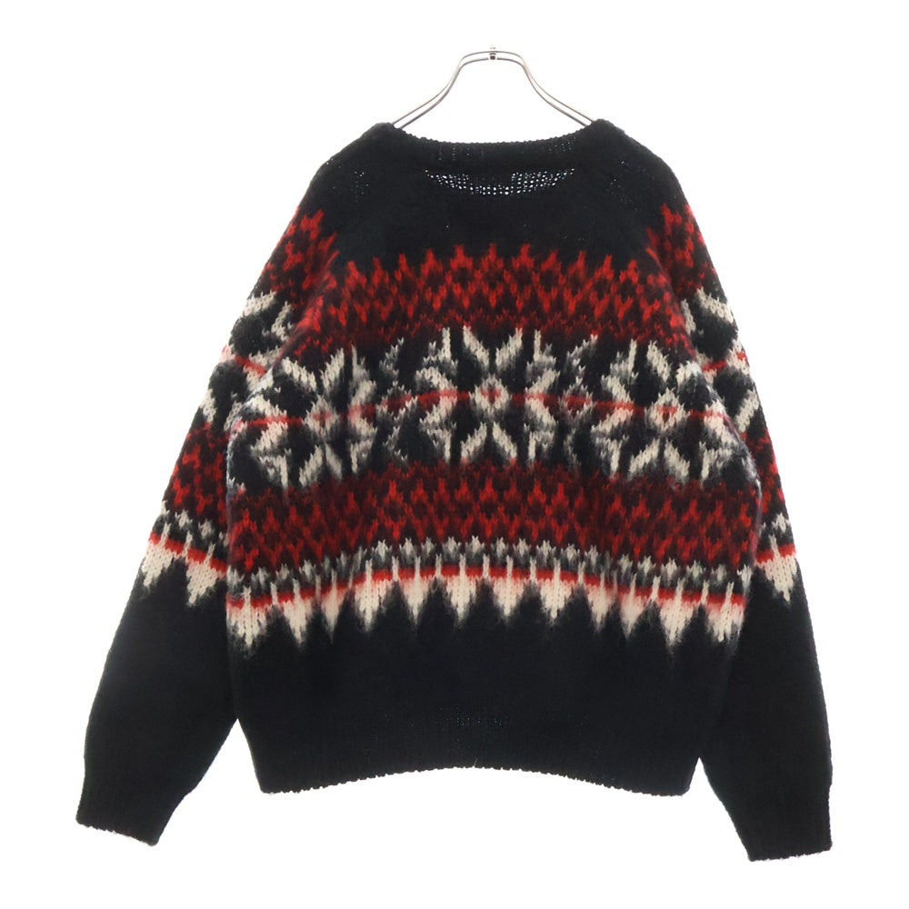 CELINE(セリーヌ) 22AW フェアアイルロゴニットクルーネックセーター 長袖セーター 2AA80628S ブラック