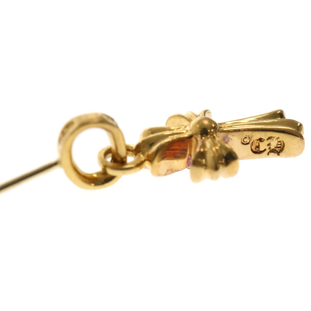 CHROME HEARTS(クロムハーツ) 22K BBY F PPRCHN P/DIA ベイビーファットクロス ドロップピアス PAVEダイヤ ゴールド BCA018 ※キャッチなし
