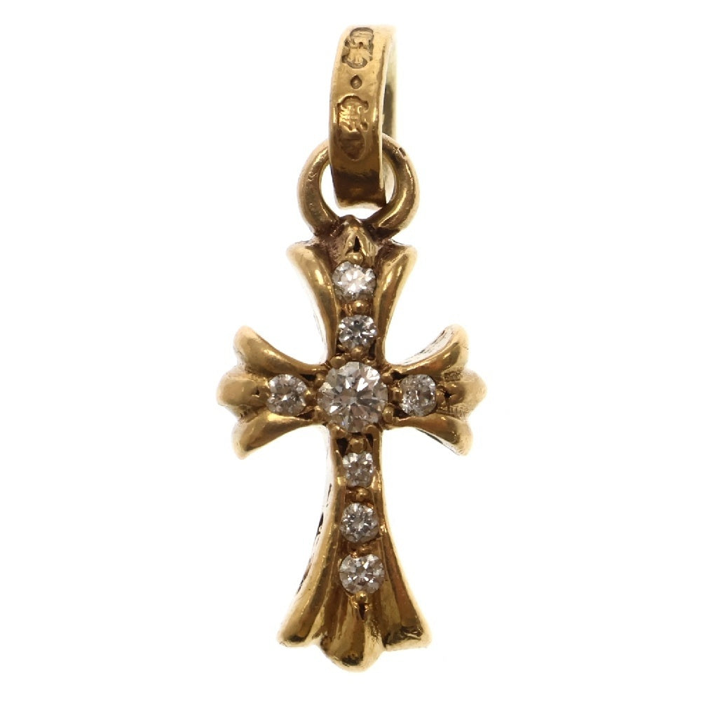 CHROME HEARTS(クロムハーツ) 22K CRS BBYFAT AFT DIA ベイビーファットクロス アフターダイヤ ペンダントトップ ゴールド BCA035