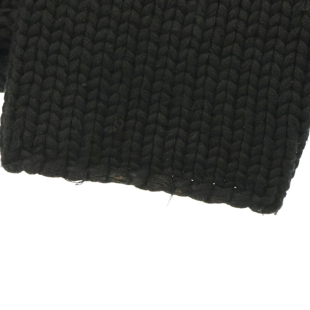 CHROME HEARTS(クロムハーツ) レザークロスパッチ ニット セーター ブラック