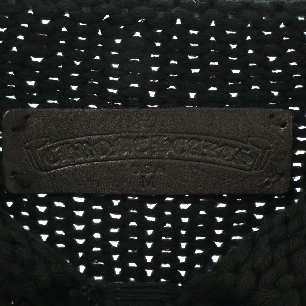 CHROME HEARTS(クロムハーツ) レザークロスパッチ ニット セーター ブラック