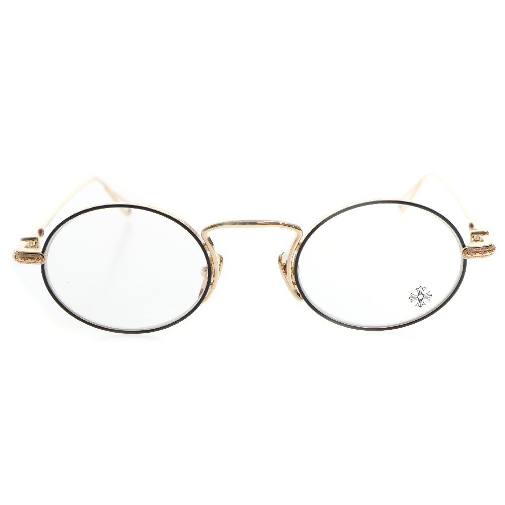 CHROME HEARTS(クロムハーツ) 48□23-151  CLAPPER クラッパー オーバルフレームゴールド眼鏡