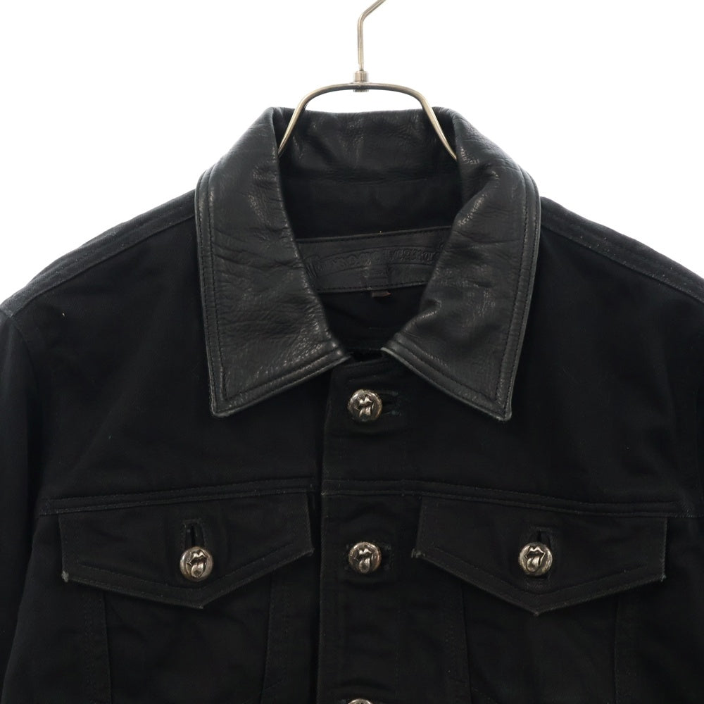 CHROME HEARTS(クロムハーツ) The Rolling Stones リップアンドタンレザー切替デニムジャケット