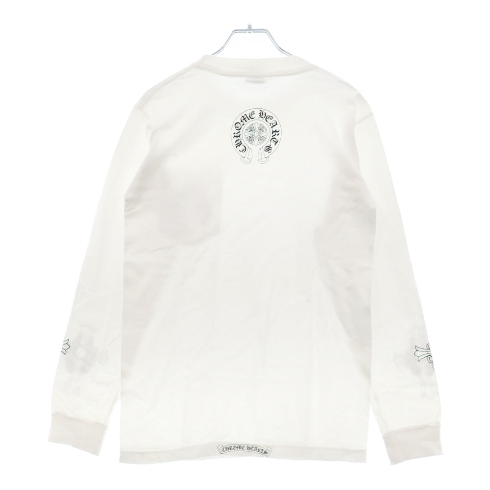 CHROME HEARTS(クロムハーツ) OLD Dagger logo L/S Tee オールドモデル ダガーロゴプリント長袖Tシャツ ホワイト