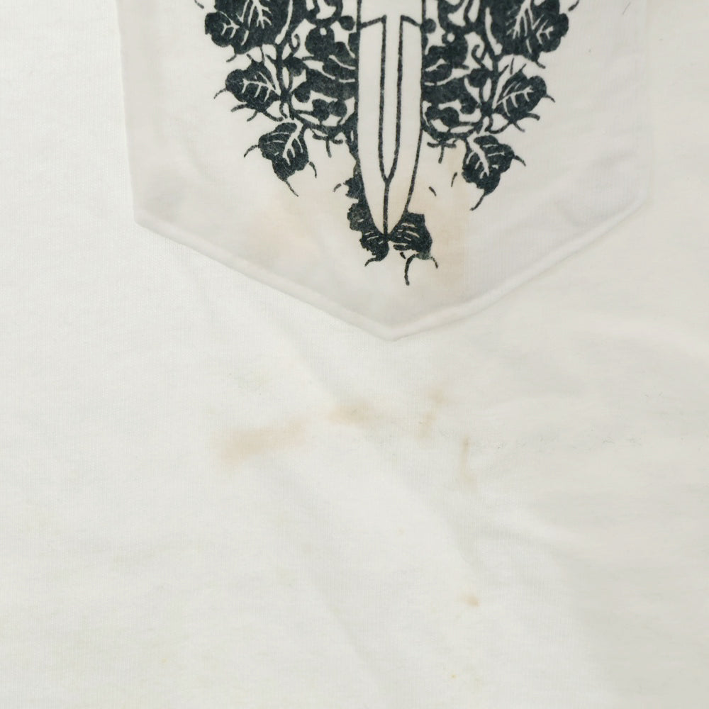 CHROME HEARTS(クロムハーツ) OLD Dagger logo L/S Tee オールドモデル ダガーロゴプリント長袖Tシャツ ホワイト