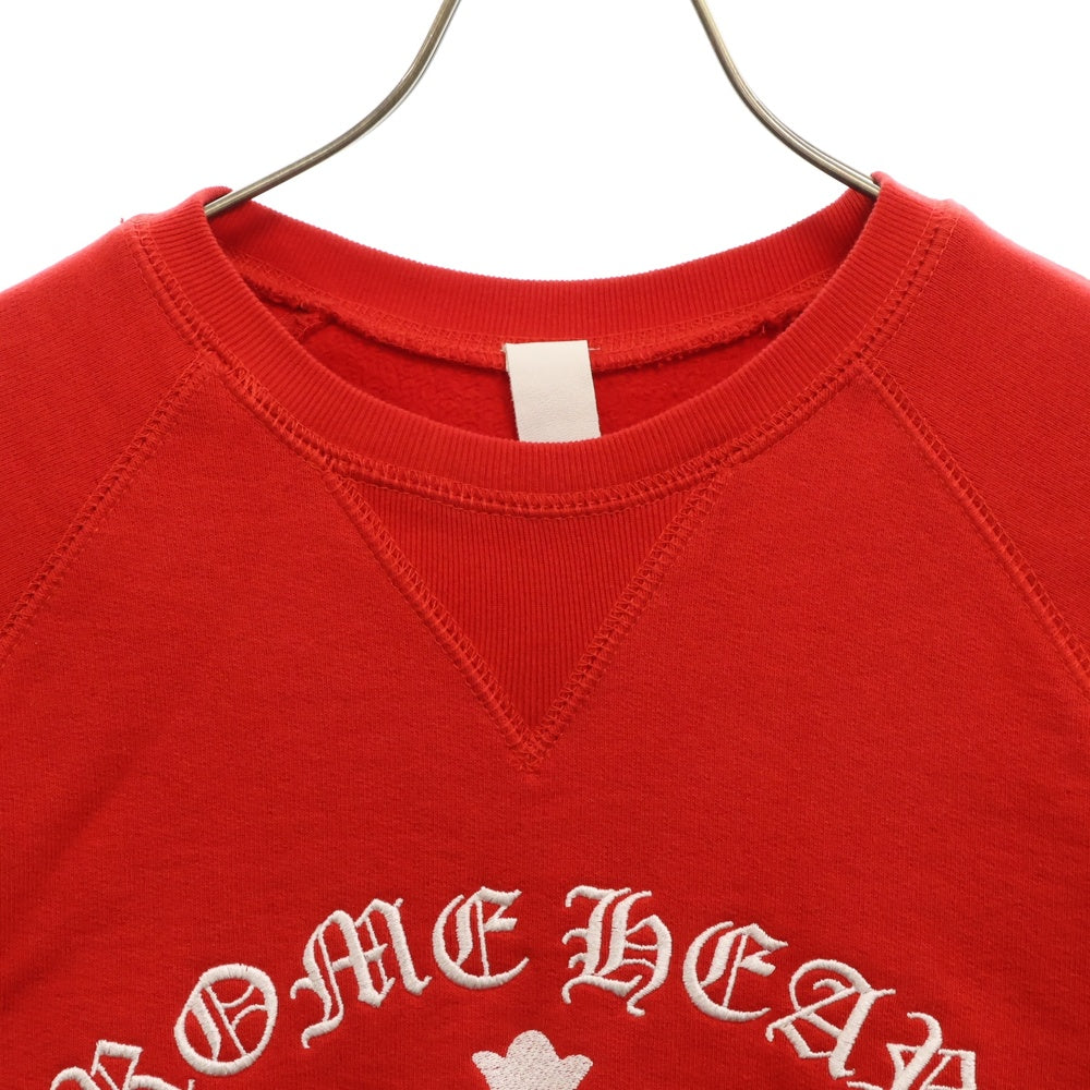CHROME HEARTS(クロムハーツ) SAILIN ON CREW ラベル付き セメタリークロス クルーネックスウェットトレーナー レッド