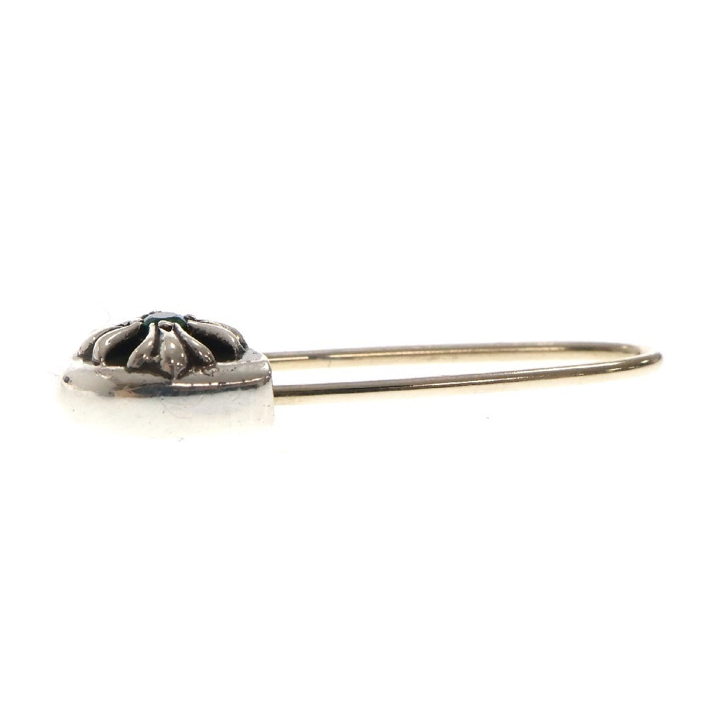 CHROME HEARTS(クロムハーツ) SAFETY PIN CH PLS EMRLD R セーフティーピン 1エメラルド ピアス シルバー
