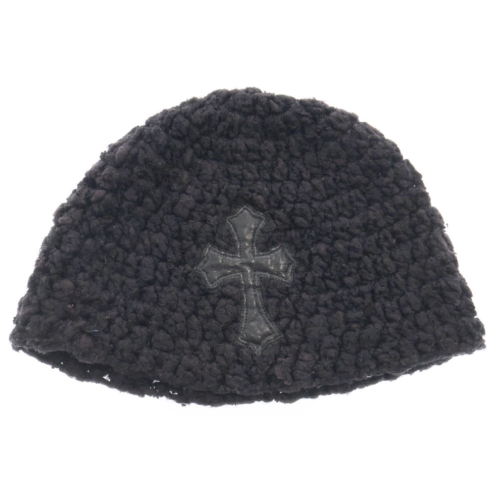 CHROME HEARTS(クロムハーツ) OLD CRS PATCH COTTON BEANIE オールド クロスパッチ コットン シングルビーニー ブラック