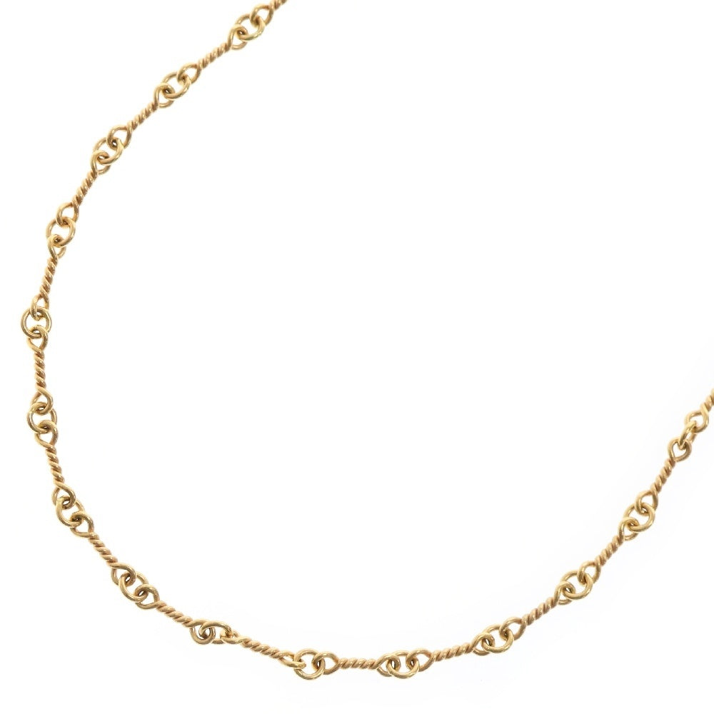 CHROME HEARTS(クロムハーツ) 22K NECKCHAIN T20 ツイストチェーンネックレス 20inch ゴールド BCA015