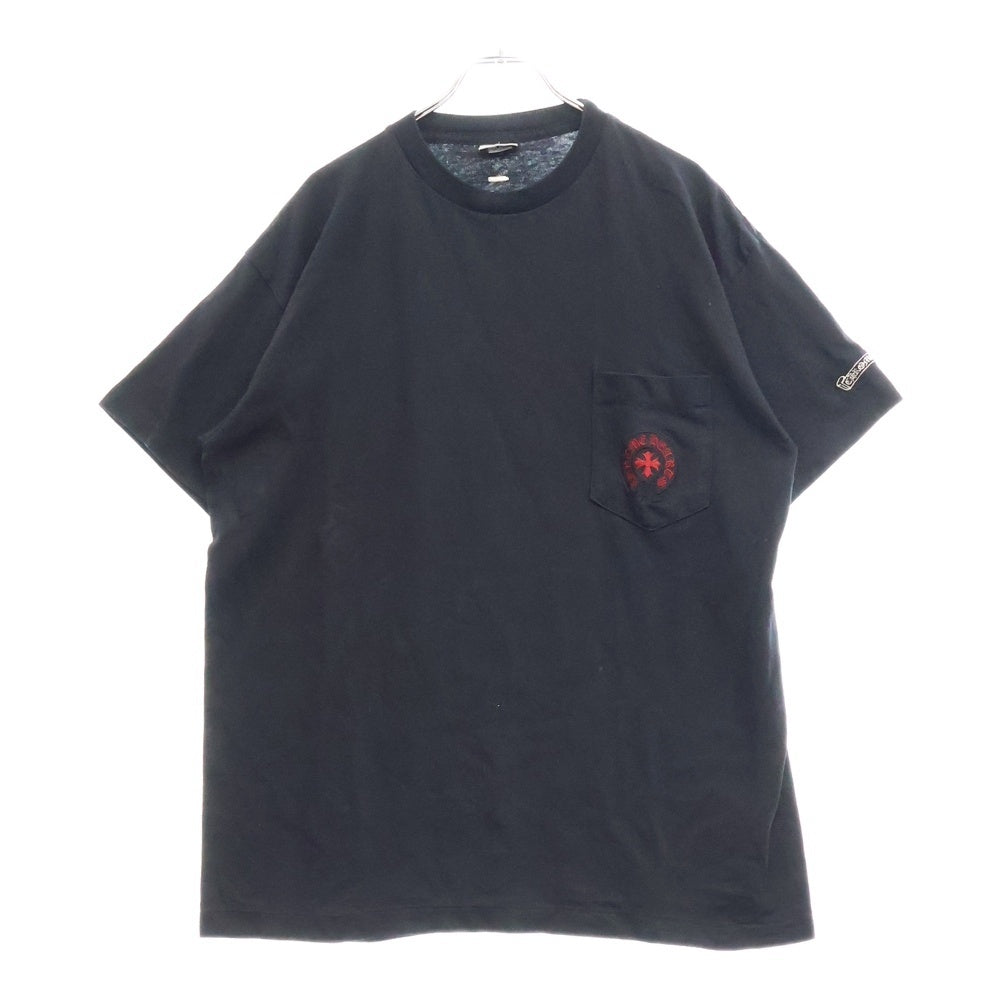 CHROME HEARTS(クロムハーツ) OLD フロントホースシュー刺繍 半袖Tシャツ カットソー ブラック