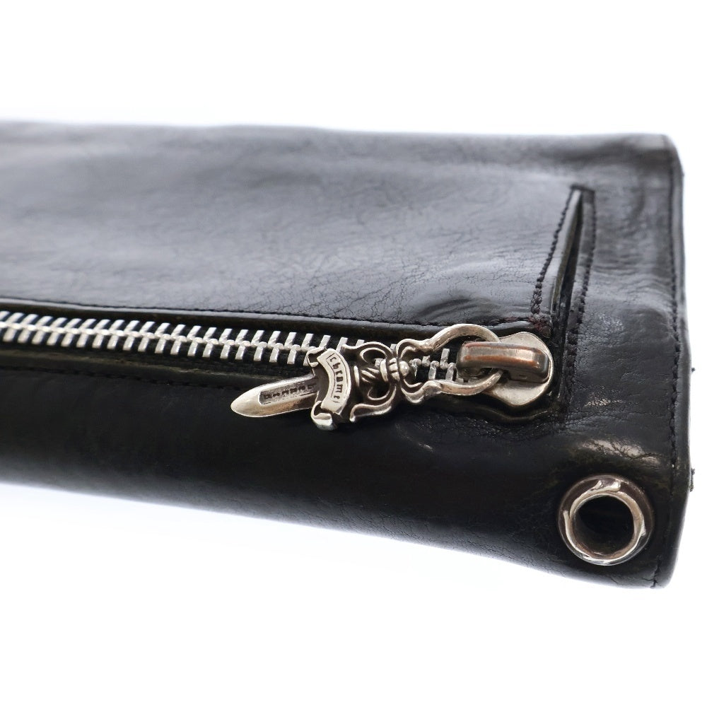 CHROME HEARTS(クロムハーツ) WAVE ウェーブ レザーウォレット 財布 ブラック BCA374