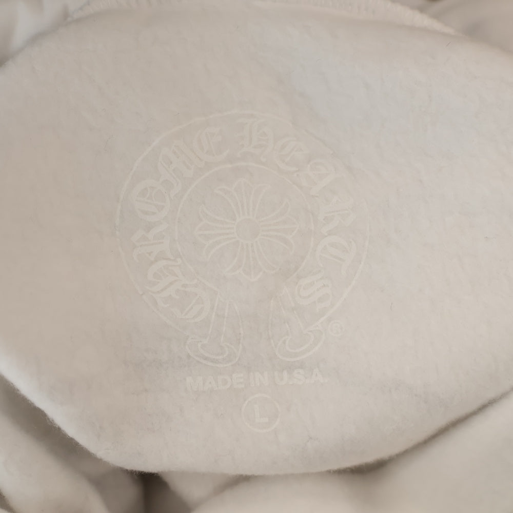 CHROME HEARTS(クロムハーツ) HORSESHOE PULLOVER HOODIE ホースシュー アームフローラル プリント スウェット プルオーバーパーカー ホワイト