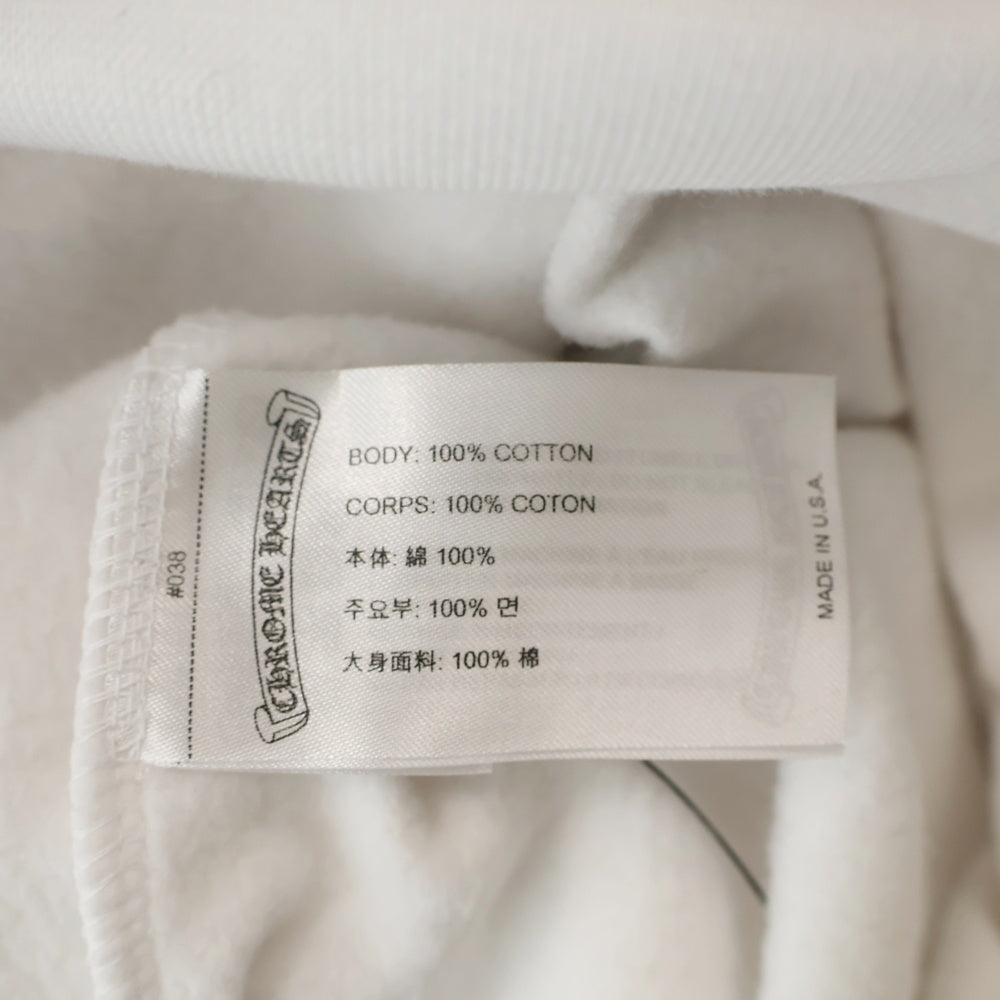 CHROME HEARTS(クロムハーツ) HORSESHOE PULLOVER HOODIE ホースシュー アームフローラル プリント スウェット プルオーバーパーカー ホワイト