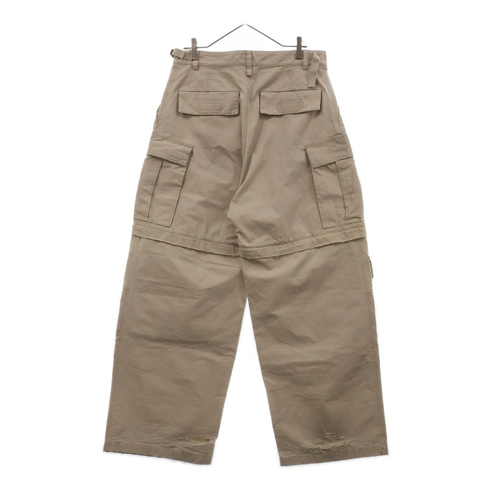 BALENCIAGA(バレンシアガ) ダメージ加工ラージカーゴロングパンツ 773255 TKP27 ベージュ