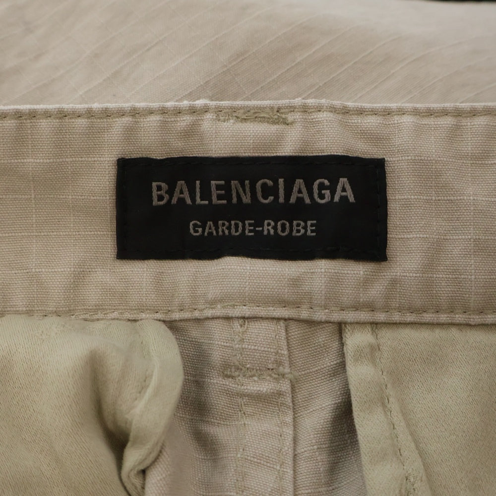 BALENCIAGA(バレンシアガ) ダメージ加工ラージカーゴロングパンツ 773255 TKP27 ベージュ