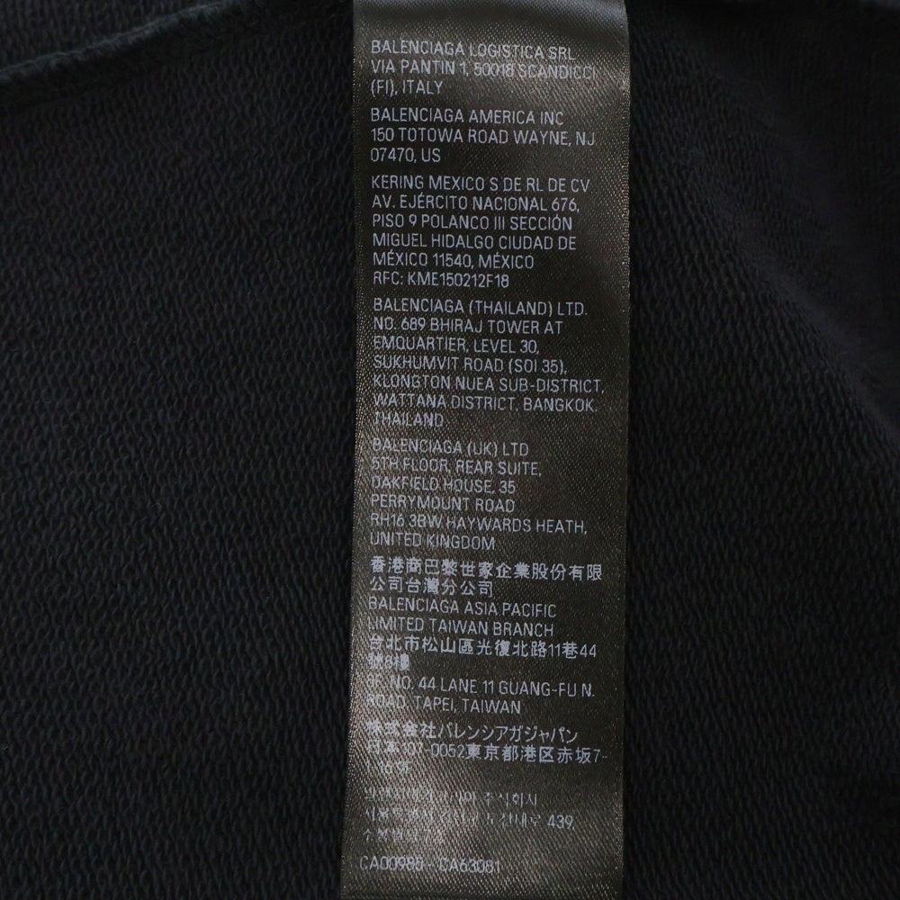 BALENCIAGA(バレンシアガ) OFFSHOREアートプリントジップアップパーカー 770939 TPVM9 ブラック/レッド