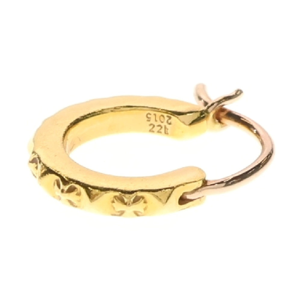 CHROME HEARTS(クロムハーツ) 22K HOOP TFP TINY ゴールドピアス