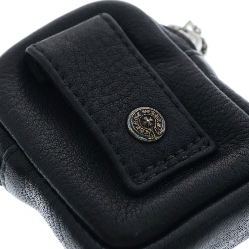 CHROME HEARTS(クロムハーツ) MICRO TAKA マイクロタカ クロスパッチ付きレザーエアポッズAirPodsケース ブラック