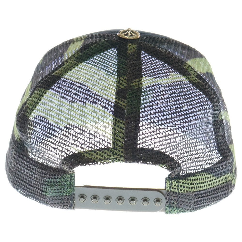 CHROME HEARTS(クロムハーツ) TRUCKER CAP トラッカーキャップ CH刺繍パッチクロスボール付メッシュ帽子 ブラック/カーキ