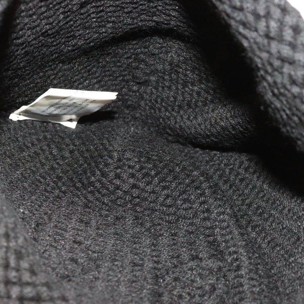 CHROME HEARTS(クロムハーツ) BEANIE CASH レザーパッチビーニー BSフレアパッチ付きカシミアニット帽子
