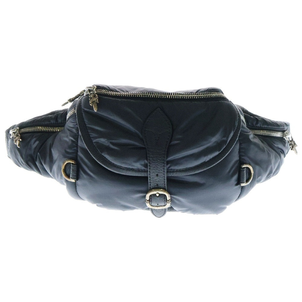 CHROME HEARTS(クロムハーツ) #1 SNAT PACK スナットパック ダガージップガンスリンガーベルト ナイロン切替 レザーウエストバッグ ブラック