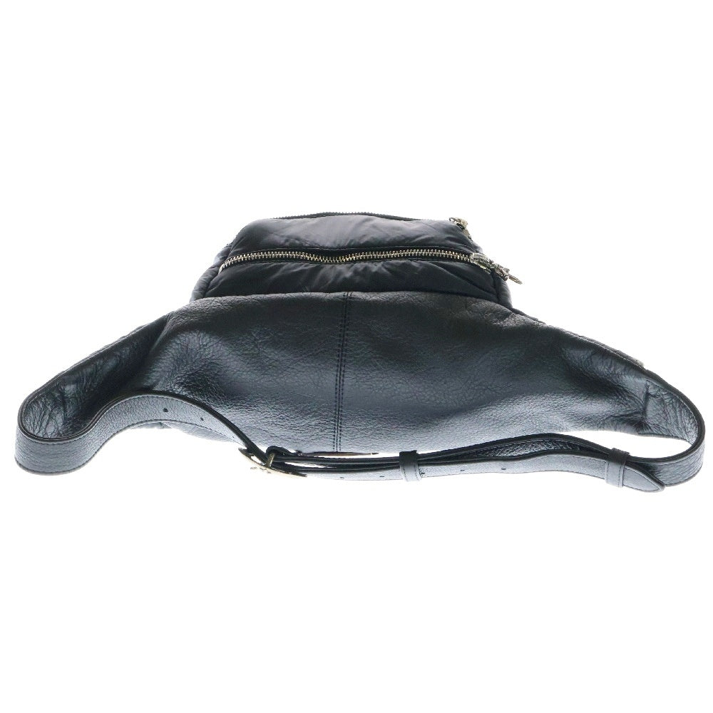 CHROME HEARTS(クロムハーツ) #1 SNAT PACK スナットパック ダガージップガンスリンガーベルト ナイロン切替 レザーウエストバッグ ブラック