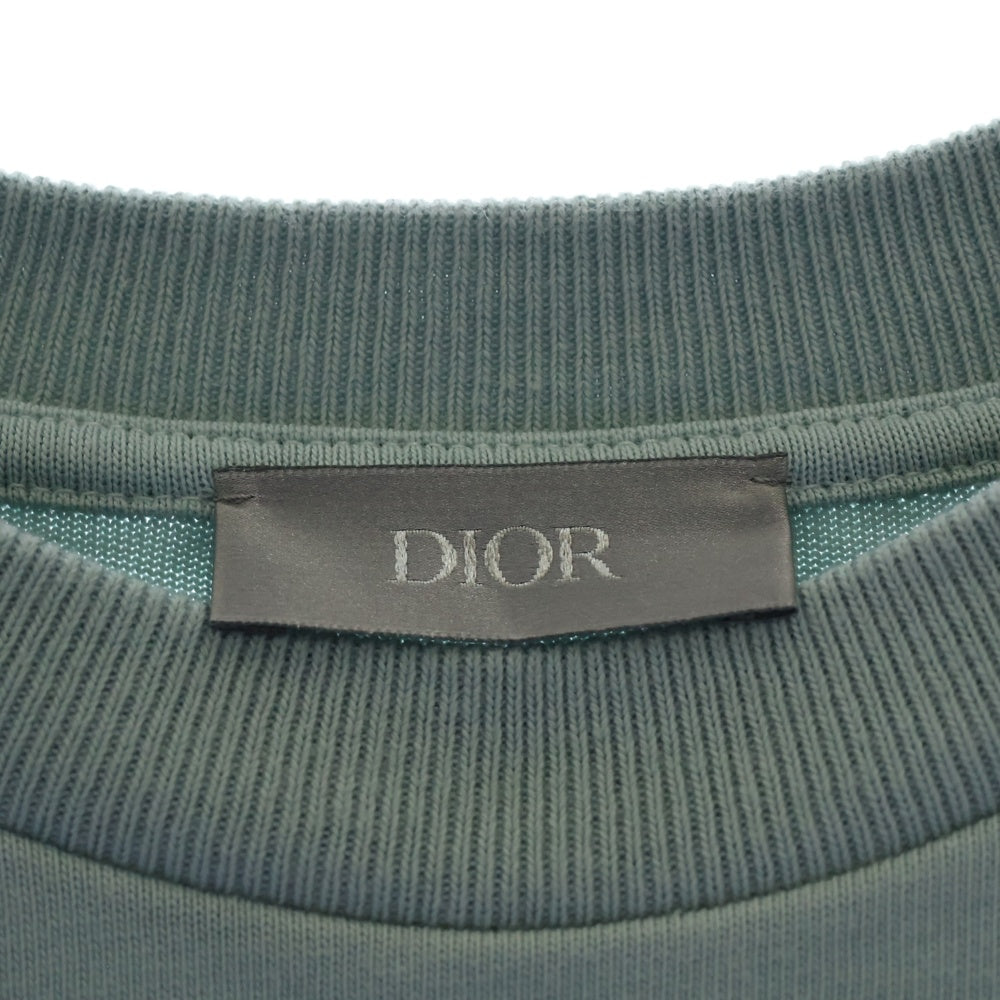 DIOR(ディオール) 24AW ハンドライティングコットンジャージー 半袖Tシャツ カットソー 493J696G0554 ブルー