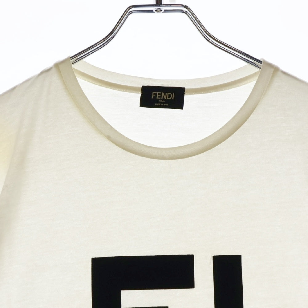 FENDI(フェンディ) FF Logo S/S Tee FAF532 FFロゴ 半袖Tシャツ カットソー ホワイト