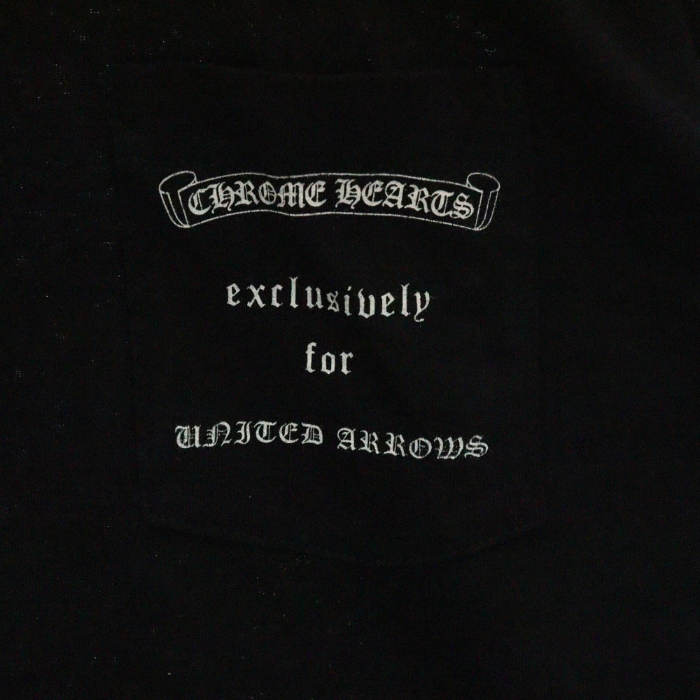 CHROME HEARTS(クロムハーツ) OLD×Maxfield Los Angels dagger L/S Tee×オールドモデル マックスフィールドコラボ バックロゴプリント 長袖Tシャツ ブラック