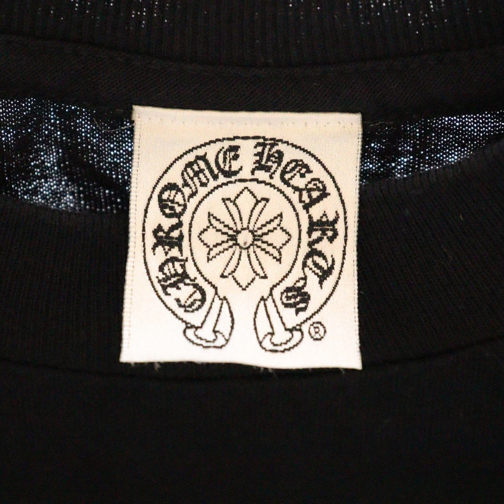 CHROME HEARTS(クロムハーツ) OLD×Maxfield Los Angels dagger L/S Tee×オールドモデル マックスフィールドコラボ バックロゴプリント 長袖Tシャツ ブラック
